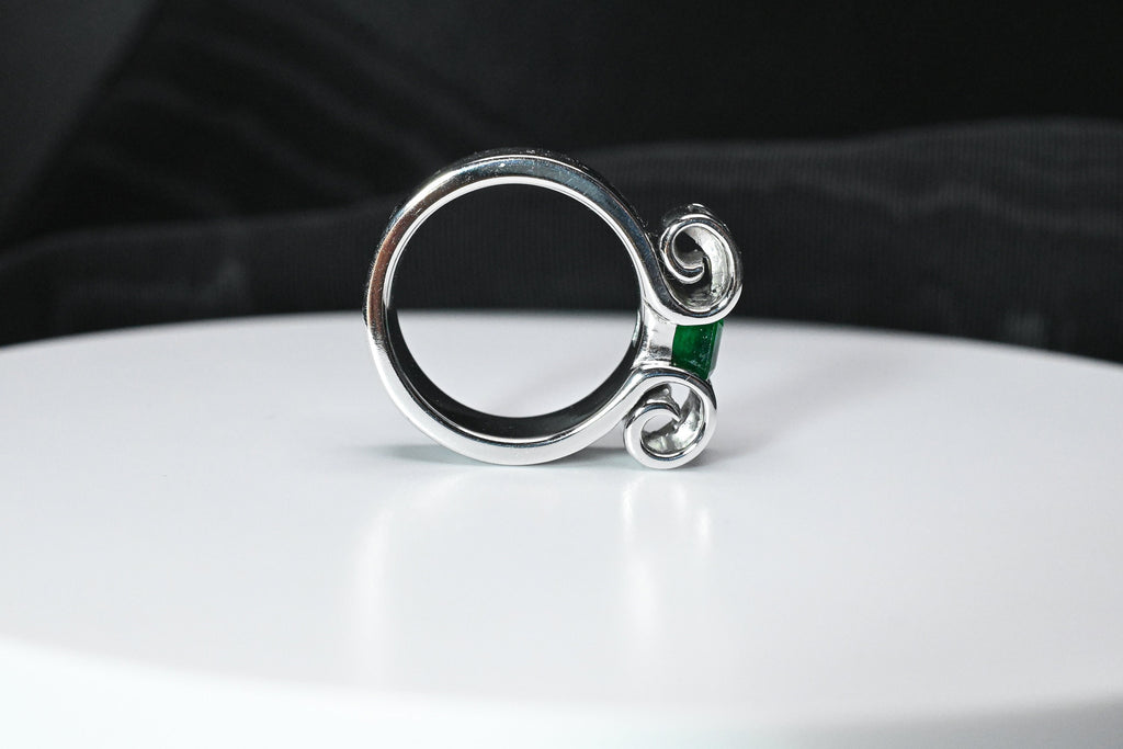 Muzo Emerald Column Ring