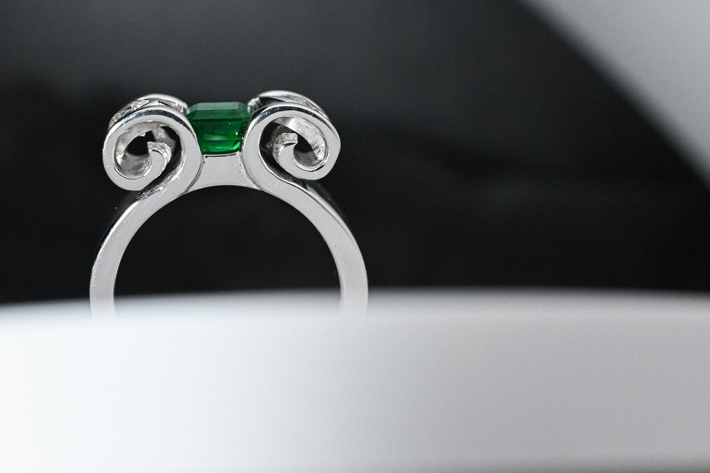 Muzo Emerald Column Ring