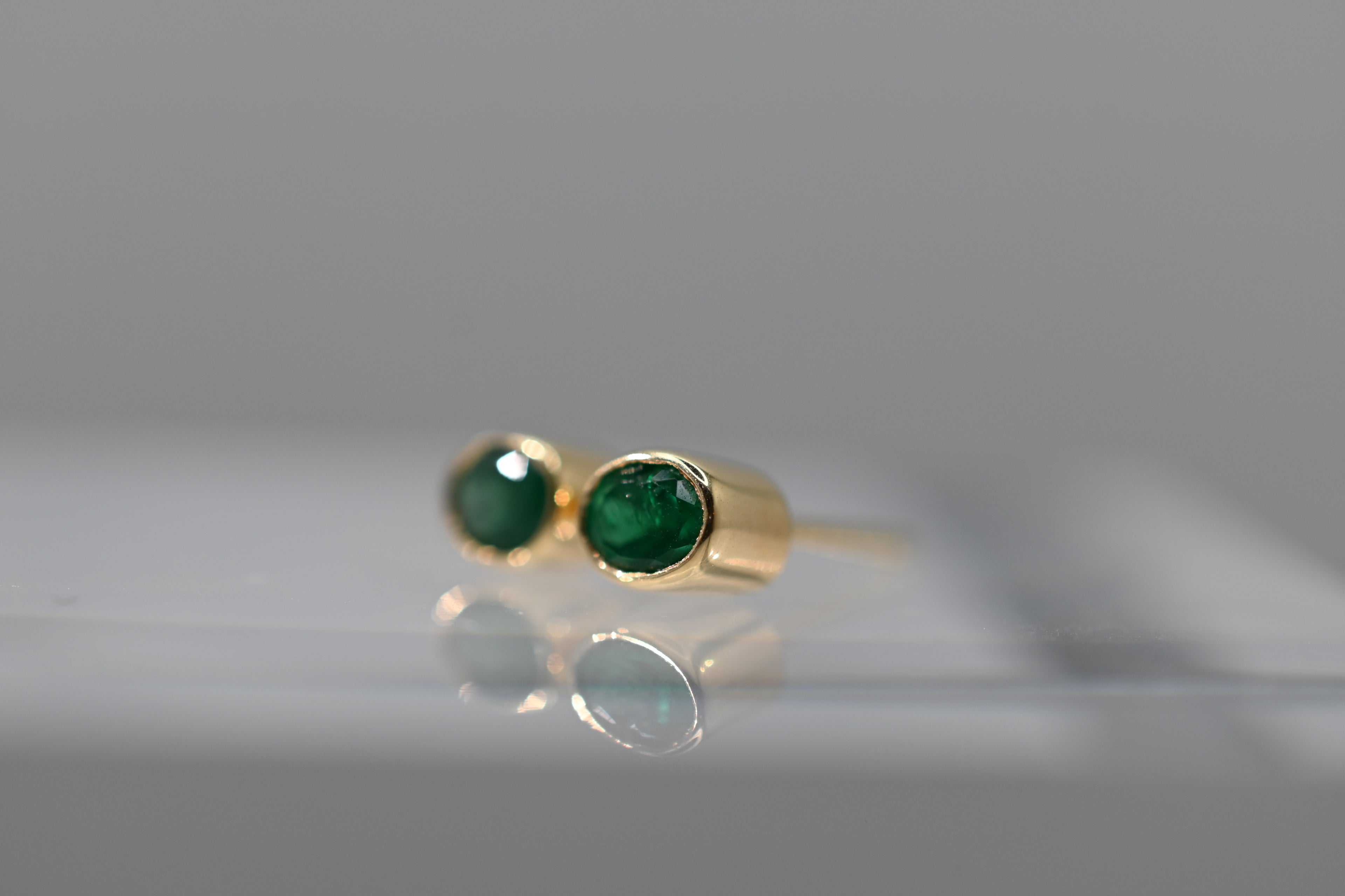 Oval Emerald Studs