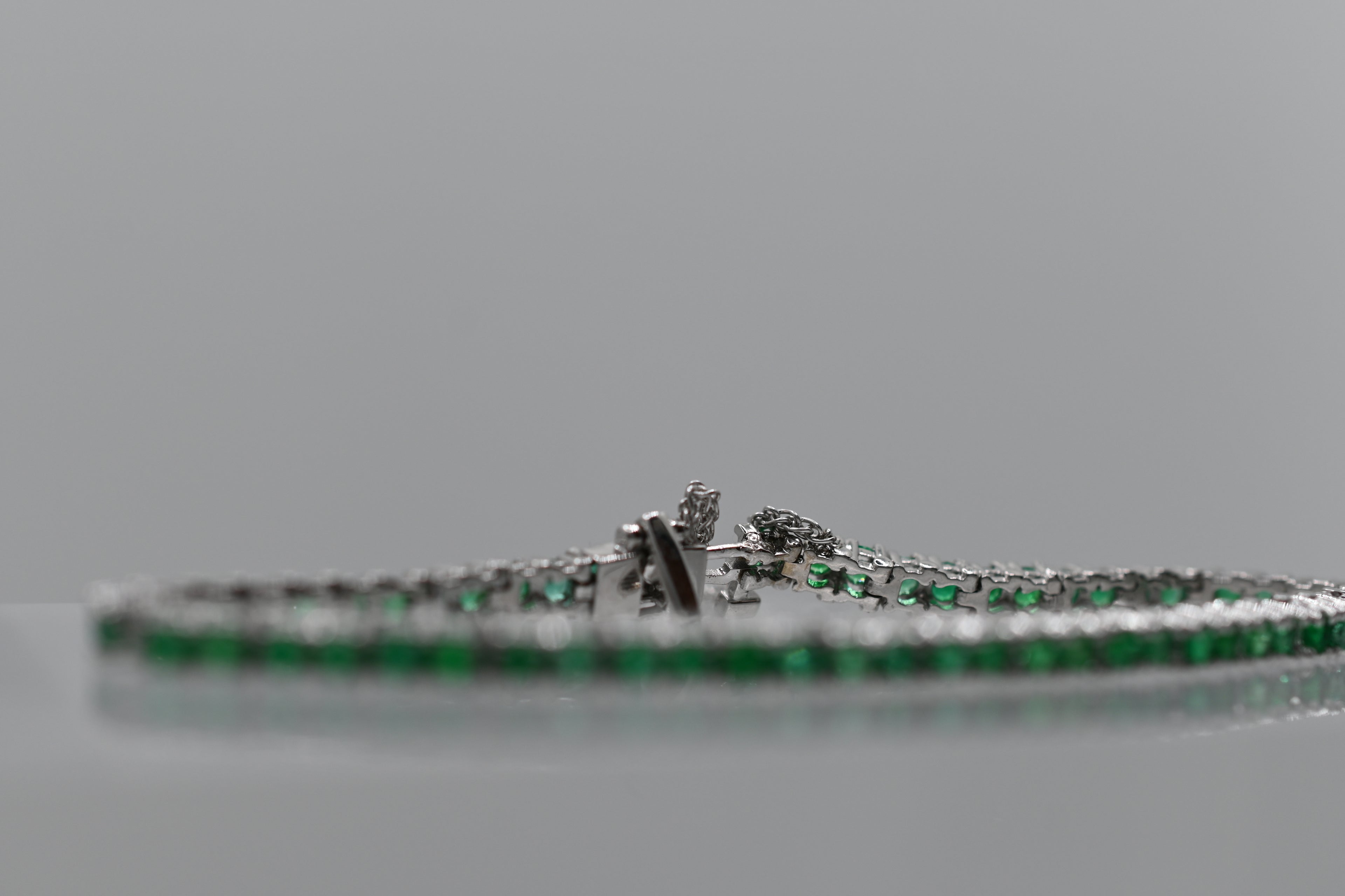 Colombian Emerald Tennis Bracelet — White or Yellow Gold (Made to Order)