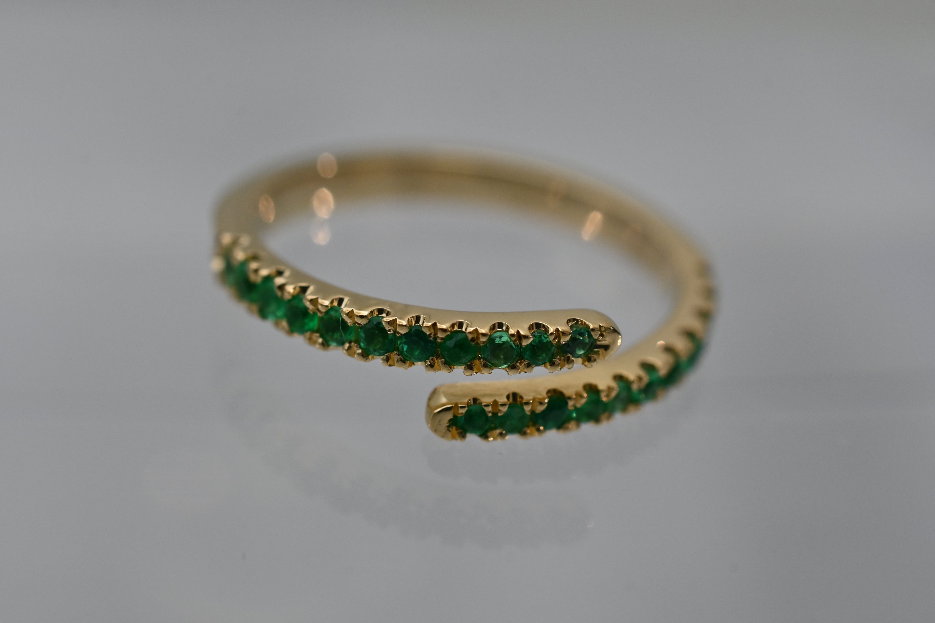 The Emerald Twist Pinky Ring