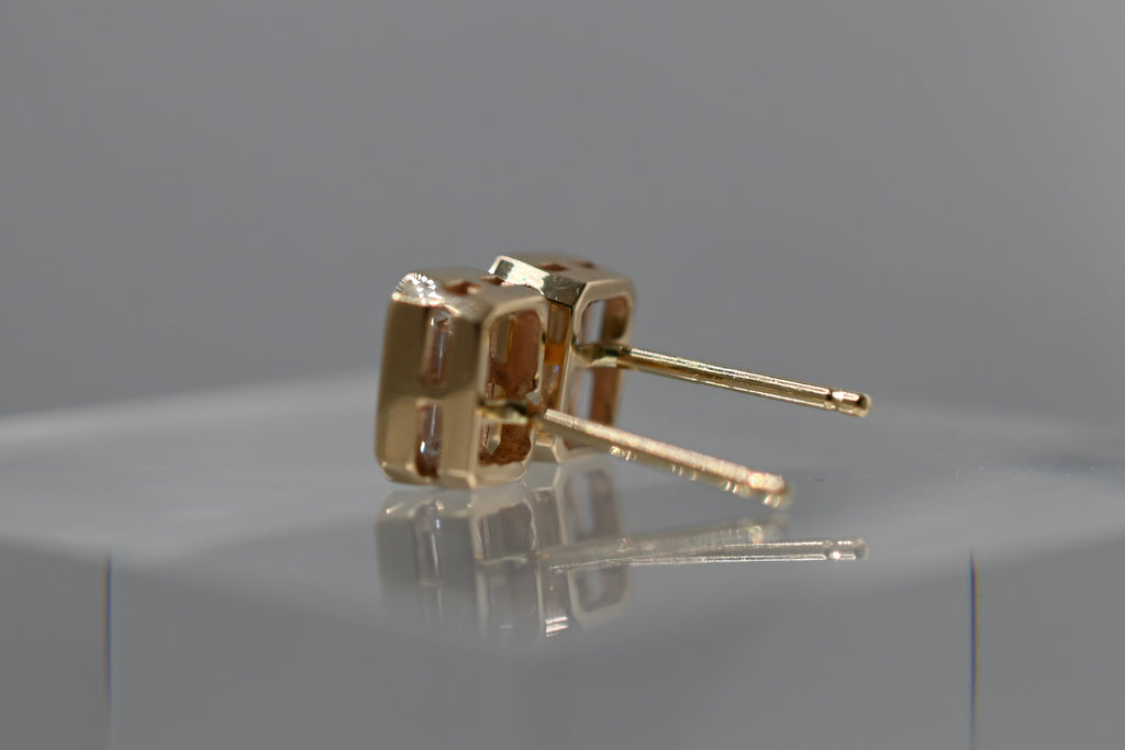 The Emerald Cut Bezel Studs