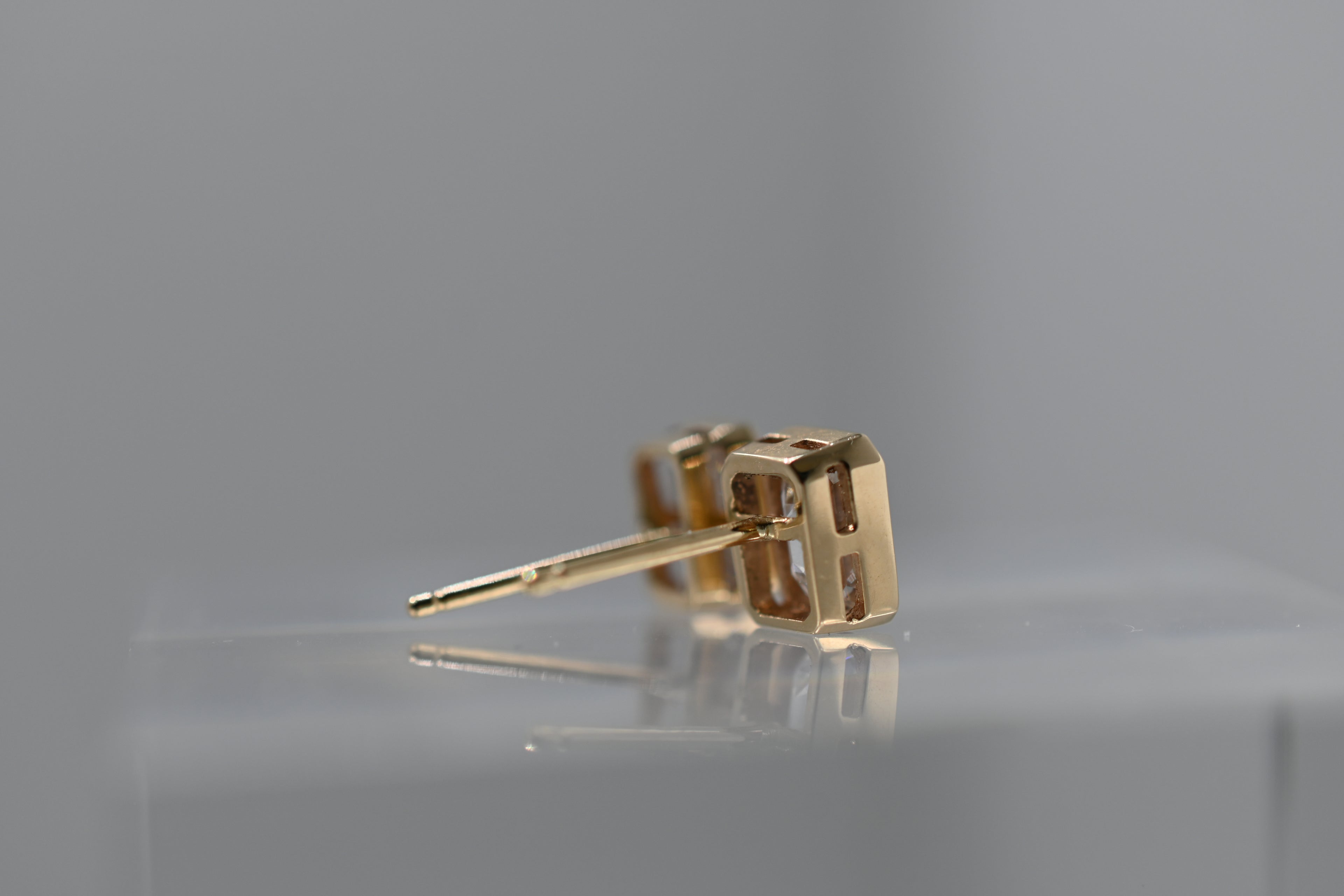 The Emerald Cut Bezel Studs