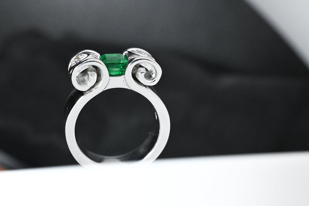 Muzo Emerald Column Ring